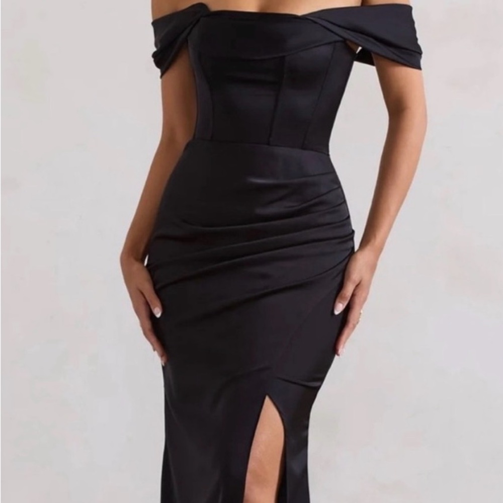 Club L London Strapless Black Dress